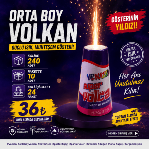 Kırmızı Orta Boy Volkan Satışı